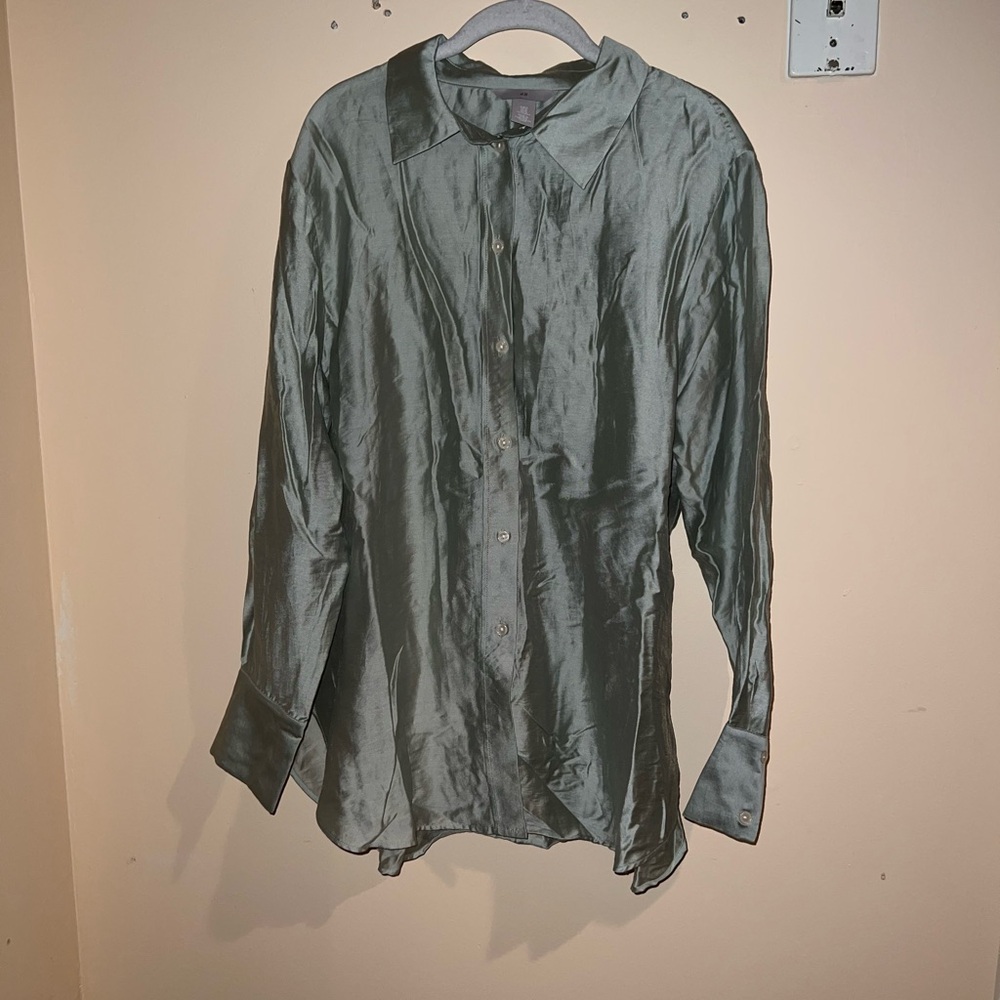 Green Satin Shirt